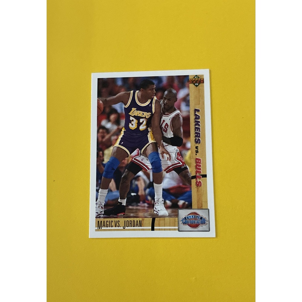 1991-92 Upper Deck - Classic Confrontation Michael Jordan, Magic Johnson #34